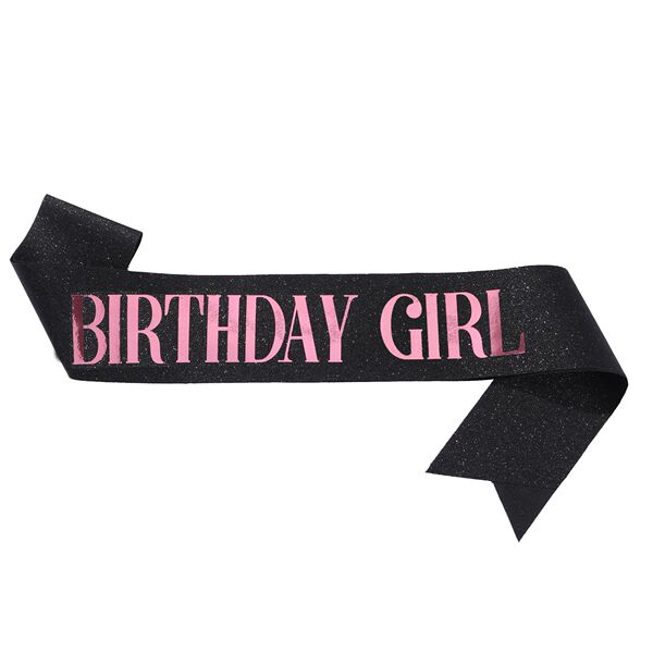 Cross-border birthday party glitter shoulder strap etiquette belt…