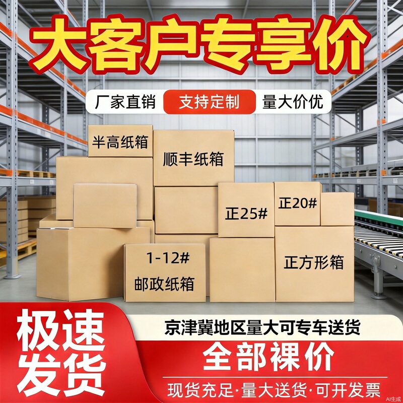 Paper Box in stock wholesale three-layer five-layer extra hard packing small cardboard box carton packing box factory express carton