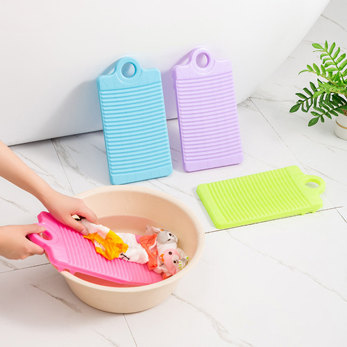 Plastic anti-slip mini small laundry board for home use, hand-held scrubbing board, thick handle scrub board, wholesale