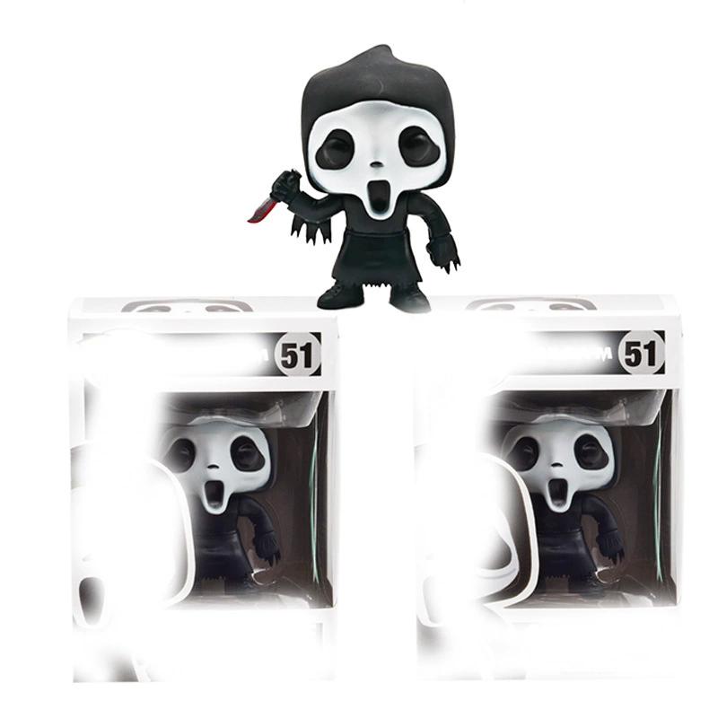POP 51# Призрак Гасмск? (Scream Ghostface Q Version) Фигуры Модели игрушки милые