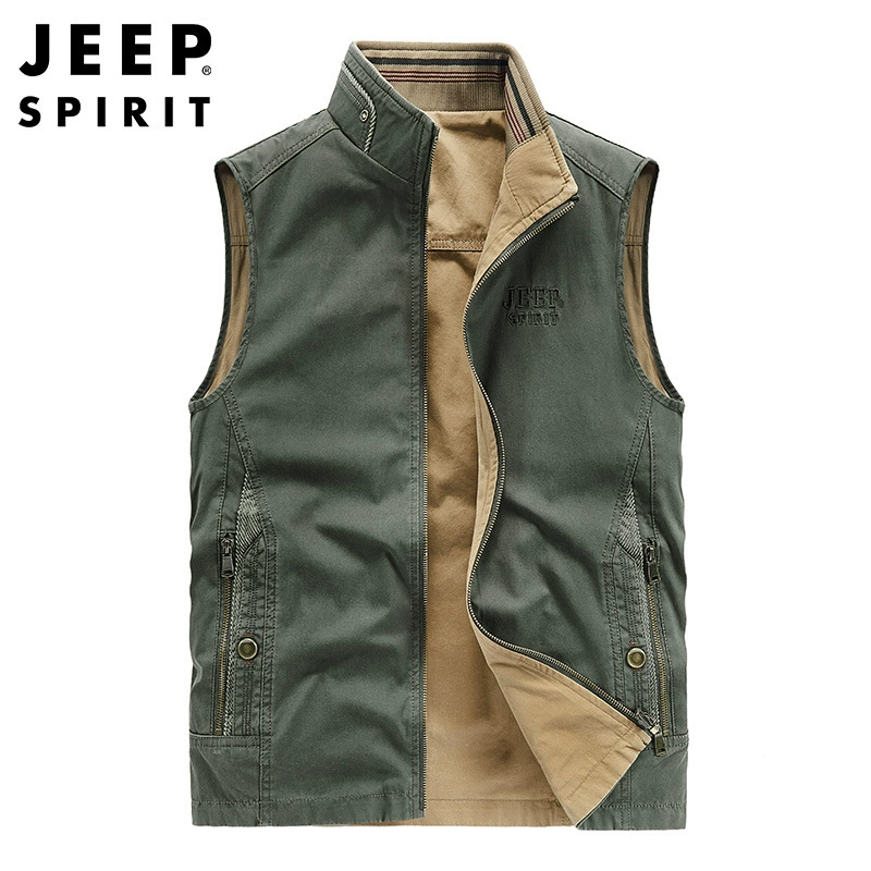 JEEP SPIRIT Весенняя Мужская Мульти-сумка Двусторонняя Повседневная жилет-жилет 0661