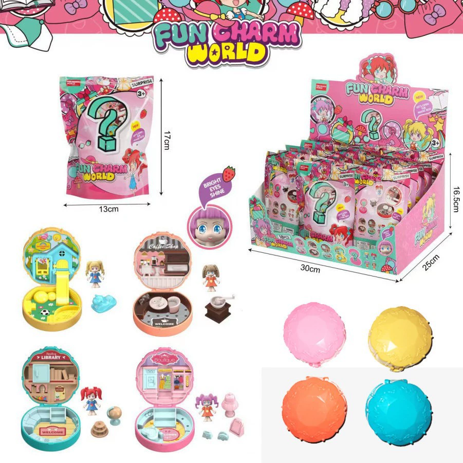 Сцена ролевая игра игрушка сюрприз цветная сумка игрушка игровой дом сцена игровой дом круглая коробка игрушка