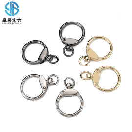箱包狗扣五金灯泡扣 锌合金包包配件钥匙扣 抛光挂镀圆尾弹簧挂扣
