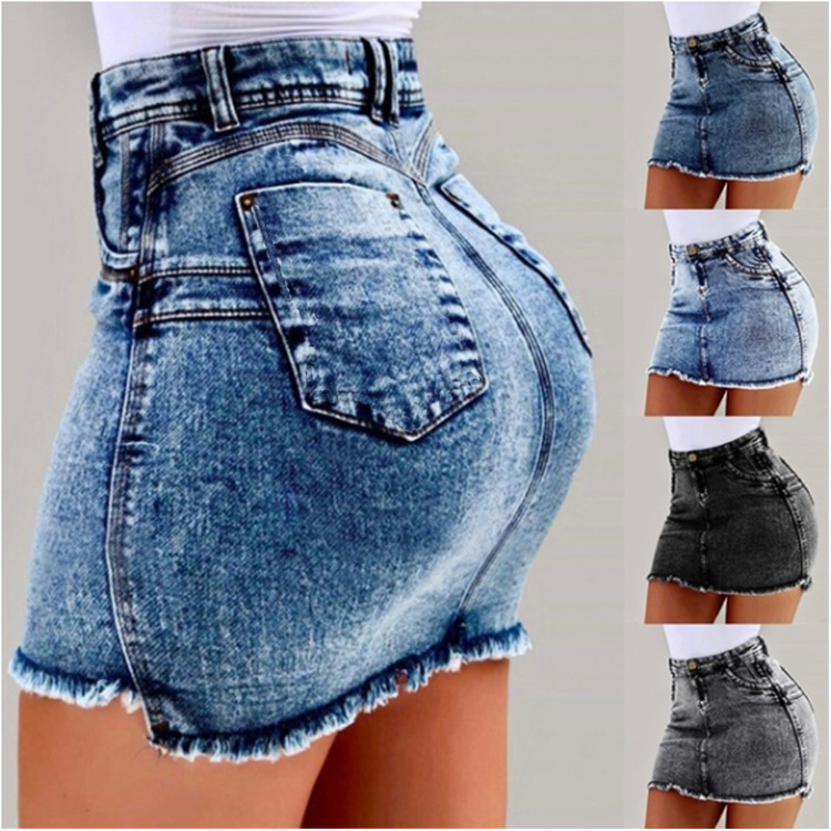Fashion hip skirt skirt women's new cross-border summer sexy temperament supply European and American Denim foreign trade plus size