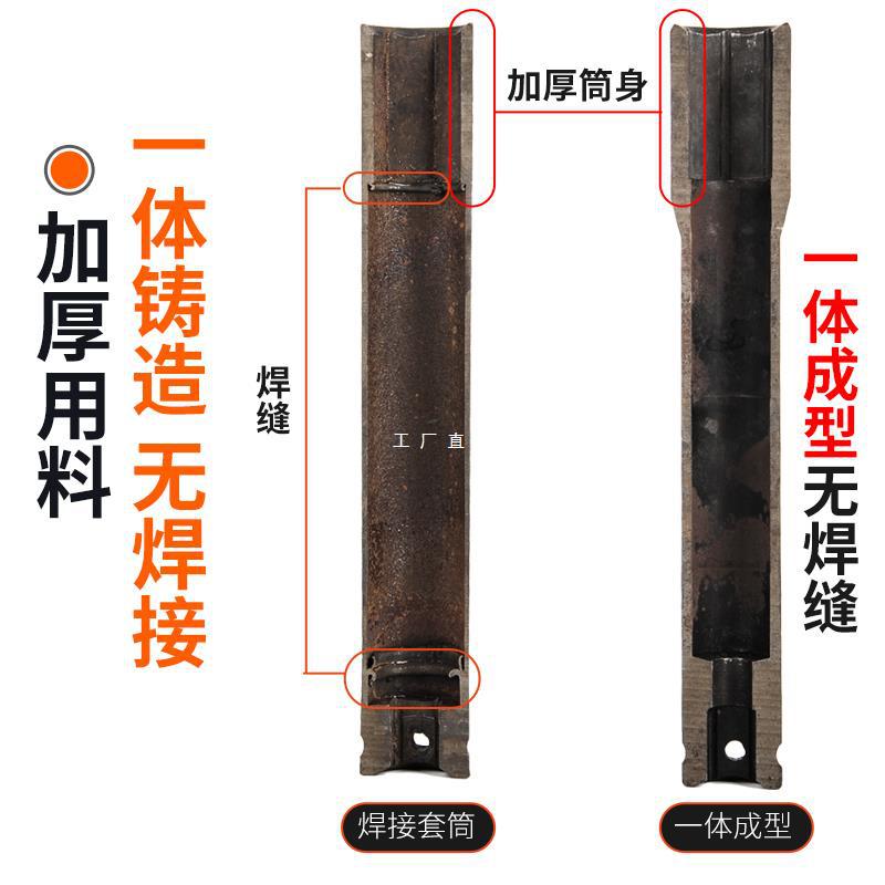 【一体成型】电动扳手加强加长套筒头平口开口U型内六角套筒铝模