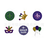 MARDI GRAS Tattoo Sticker Carnival Mask Necklace Ladies Party MARDI GRAS Carnival Cloak