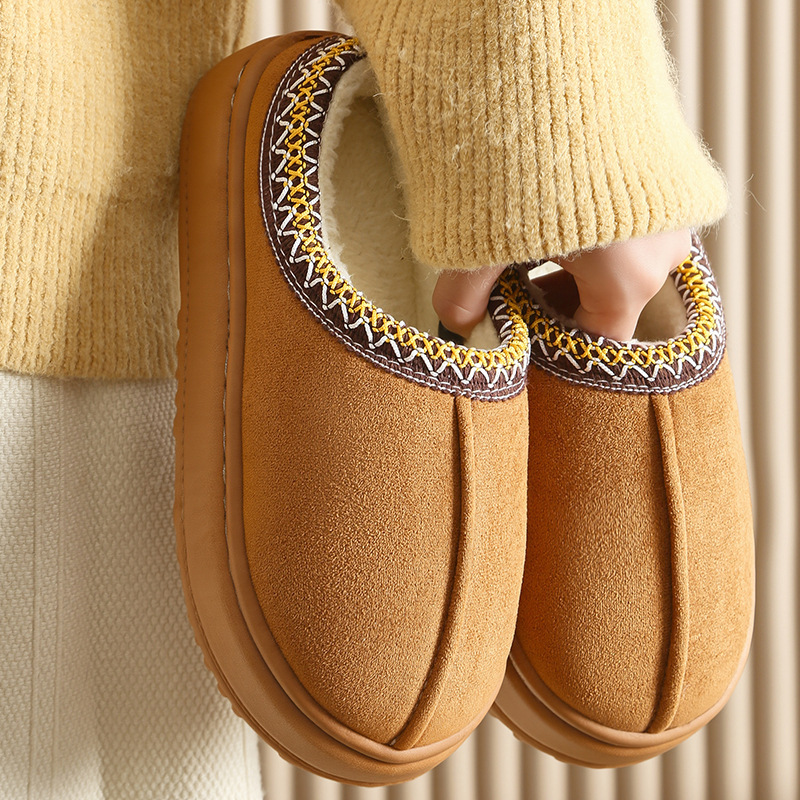 Women's plush cotton slippers for winter, non-slip and warm, new indoor home use plush slippers Women's plush cotton slippers for winter, non-slip and warm, new indoor home use plush slippers