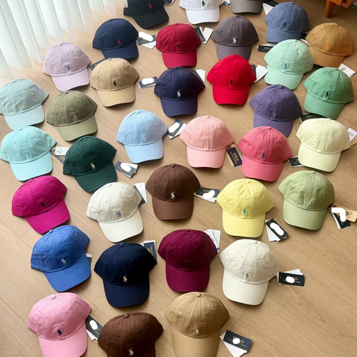 Scannable Qr Code Original Rl Ralph Hat Pony Baseball Cap Versatile Sun Protection Cap Unisex Sunshade Rose Same Style