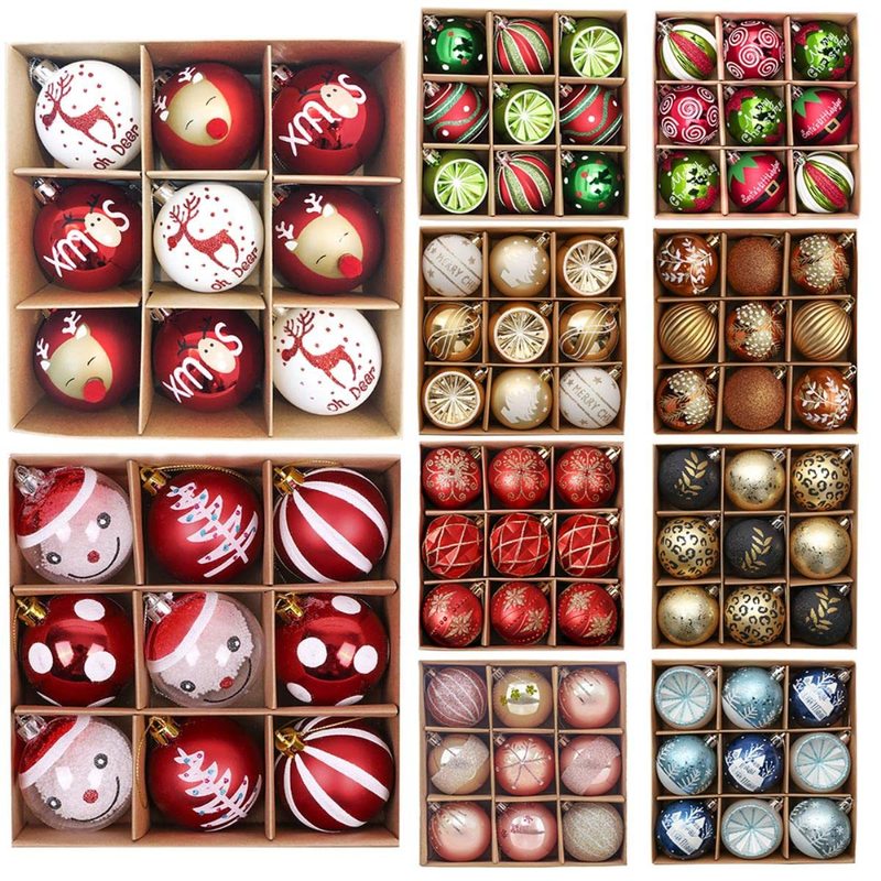 クロスボーダー植毛プラスチッククリスマスボールクリスマスツリーペンダントクリスマスベルベットボール会場装飾クリスマスペイントボール|undefined
