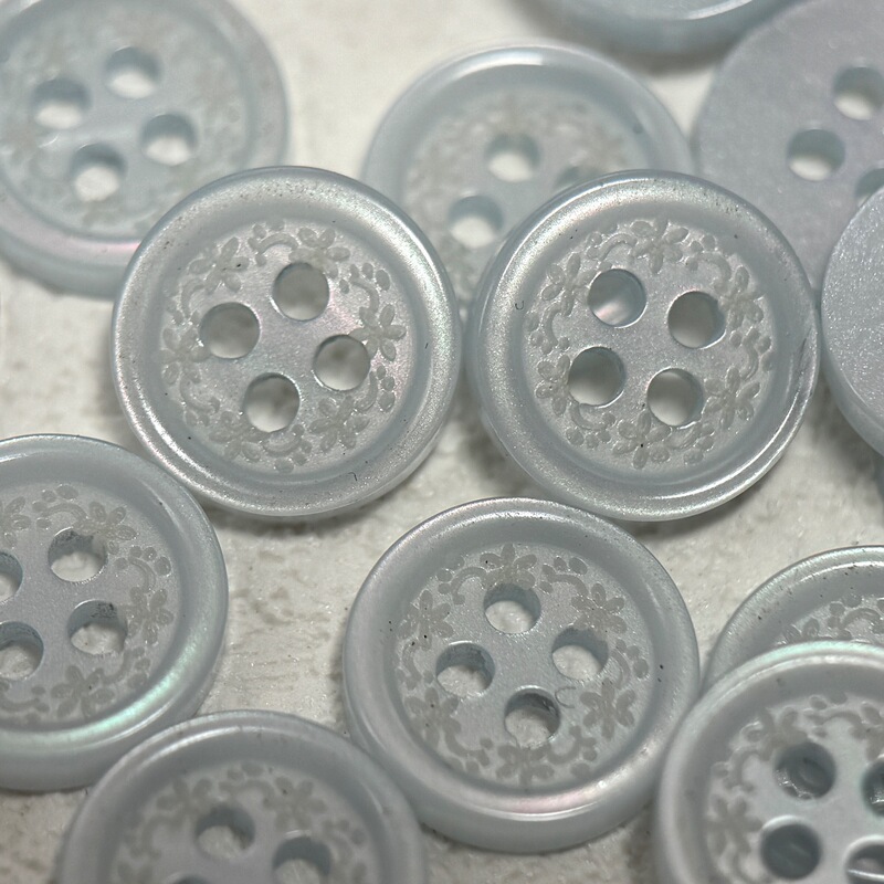 Pink Fresh White Floral 11.5mm Shirt Button Jacket Spring and Summer Cotton Linen Shirt Jacket Small Clothing Accessory