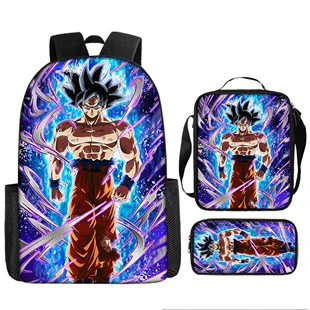 Рюкзак Dragon Ball с принтом школьный с сумкой для еды и пеналом