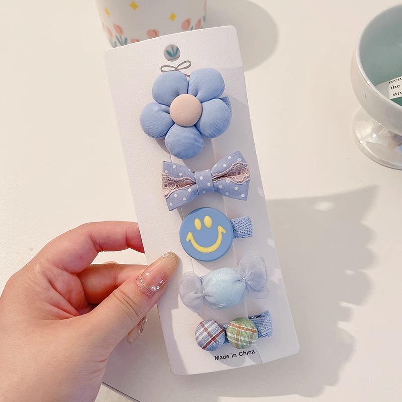 Horquilla de seguridad infantil para niños lindo súper lindo no duele el pelo del bebé clip de sudor niña bebé horquilla de tela completa