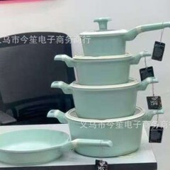 UCCストレート口16pcsキッチン家庭用非粘着鍋共通鍋セット