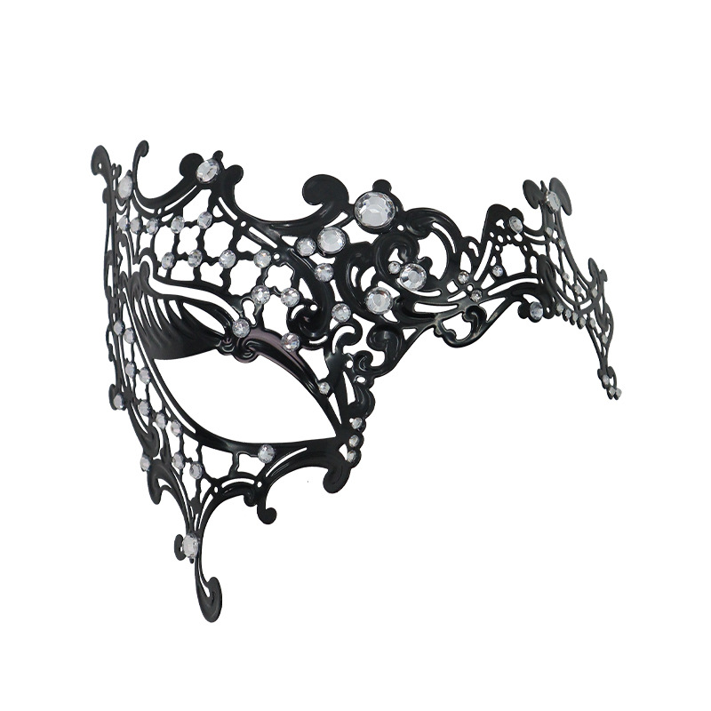 Carnaval Venecia espectáculo de baile de máscaras props hierro forjado máscaras de diamantes máscaras de metal medio cara roja