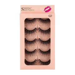 Eurasian and American cross-border 5 pairs of false eyelashes 3D natural thick dense imitation sable hair wholesale, dropshipping one piece