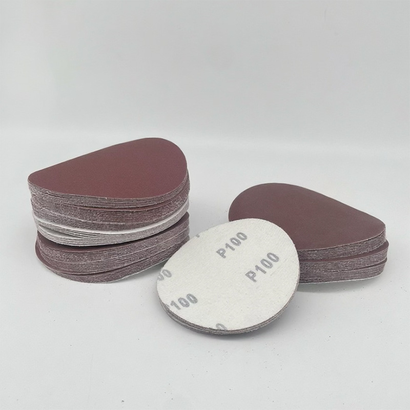 植绒砂纸片3寸4寸5寸6寸7寸 自粘式拉绒片背绒圆盘木工金属打磨片