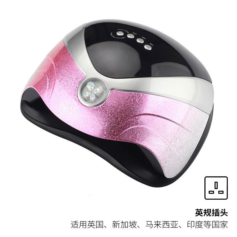 Lámpara de uñas de alta potencia de 168W, lámpara de curado UV con doble fuente de luz, máquina de fototerapia inteligente para salón de uñas, transfronteriza