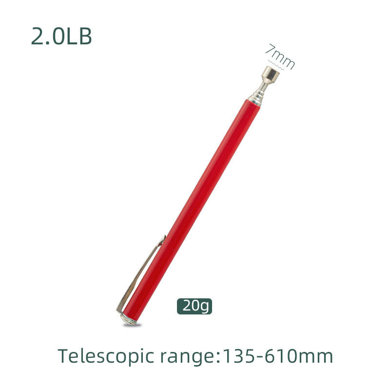 Recogida magnética de dimensión profunda Varilla de imán magnético Varilla de extensión telescópica Herramienta de reparación de automóviles Espejo cuadrado Espejo redondo Cabeza de linterna