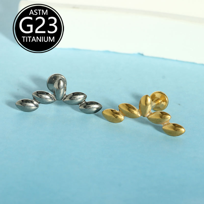 Labret piercing jewelry detail image