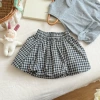 Plaid skirt-8336