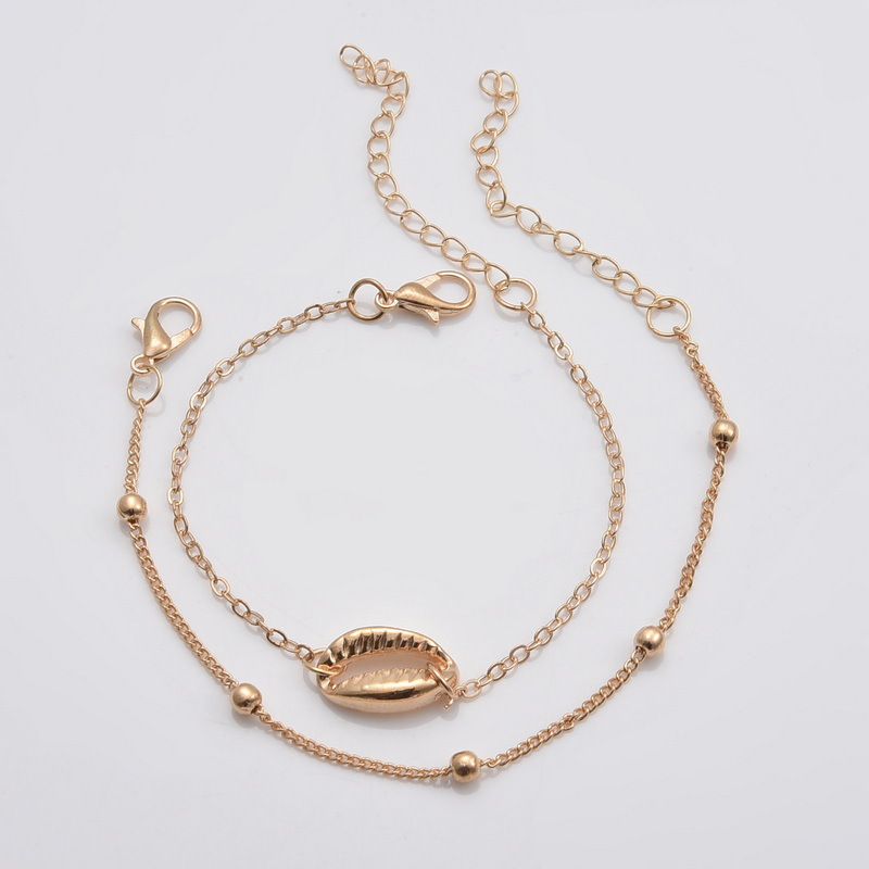Spring&Summer Season Wholesale Jewelry Vacation Beach Starfish Shell Alloy Resin Shell Anklet