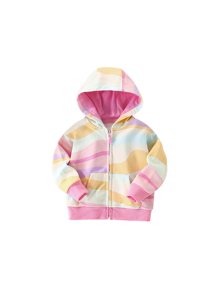 Chaqueta de niña malwee otoño e invierno nuevo estilo rebeca casual con capucha para niños europeos y americanos