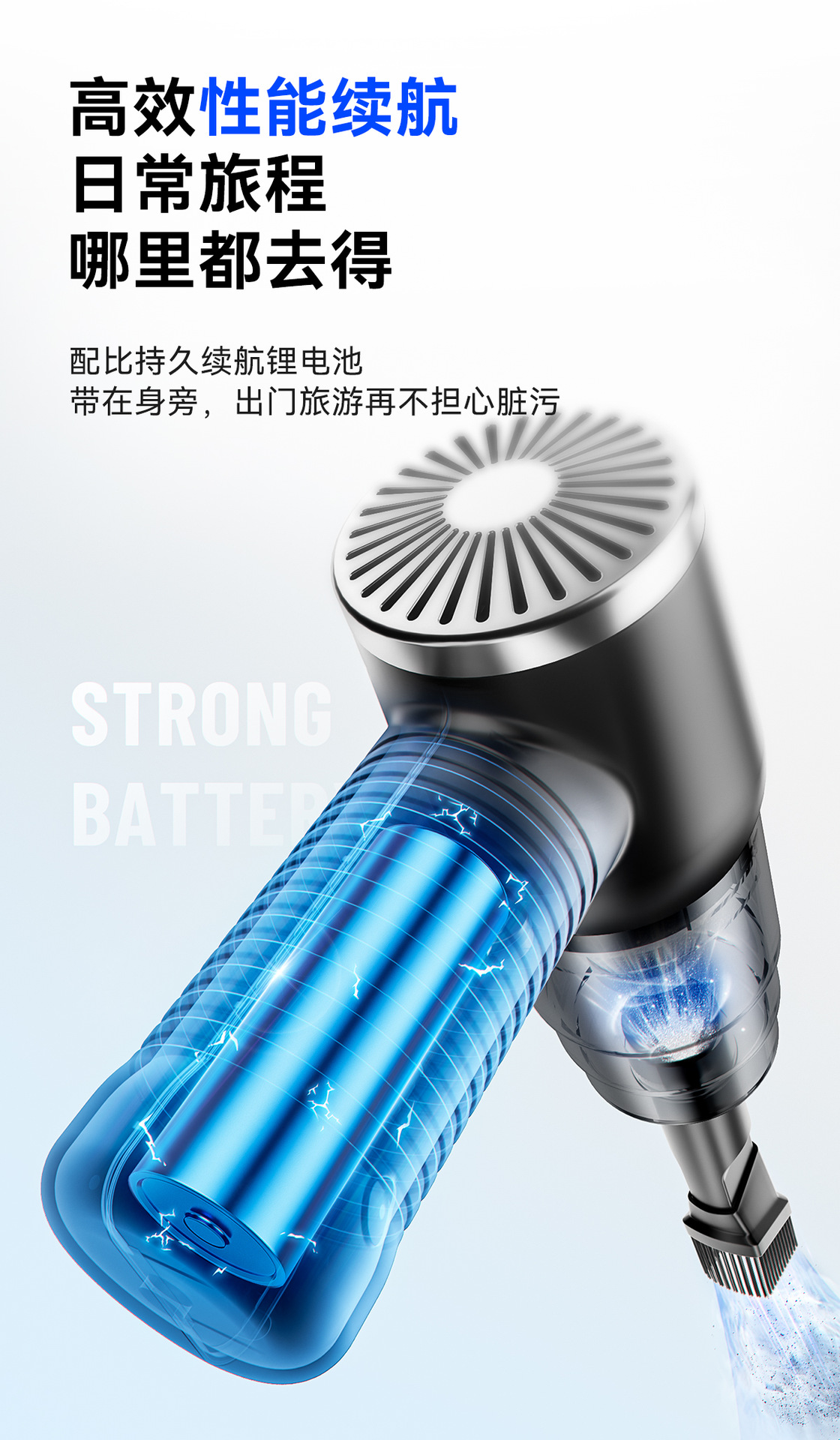 Factory Direct Supply Cross-Border Hot-Selling Car Vacuum Cleaner Wireless Charging Model Dust Remover Trade Model Handheld Vacuum Cleaner