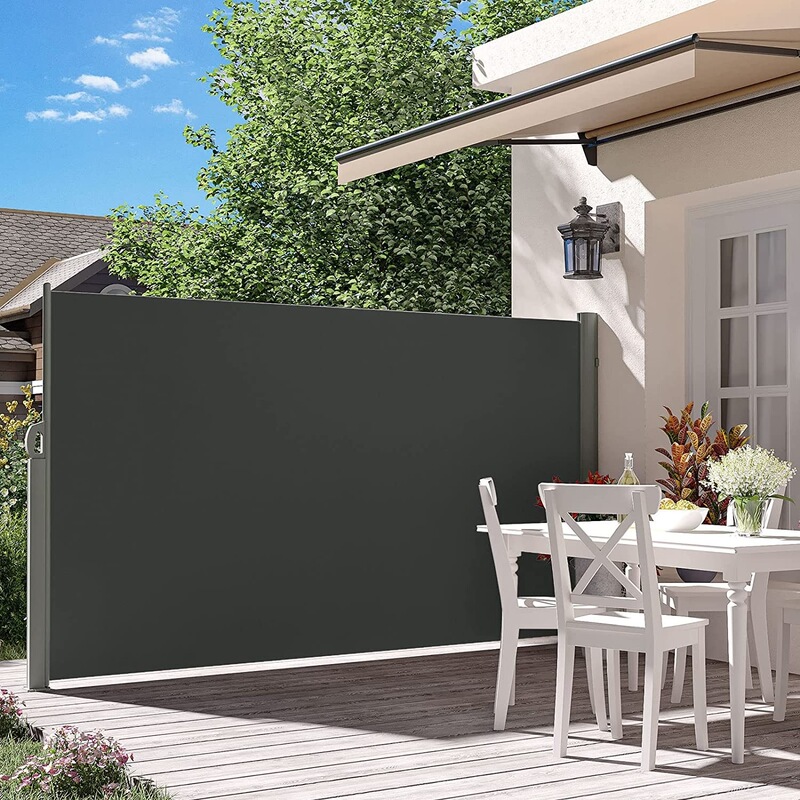 Outdoor Retractable Sunshade Curtain for Wind and Rain Protection, Suitable for Courtyard, Door Entrance, Balcony, Garden, Fence, Screen, and Partition Outdoor Retractable Sunshade Curtain for Wind and Rain Protection, Suitable for Courtyard, Door Entrance, Balcony, Garden, Fence, Screen, and Partition