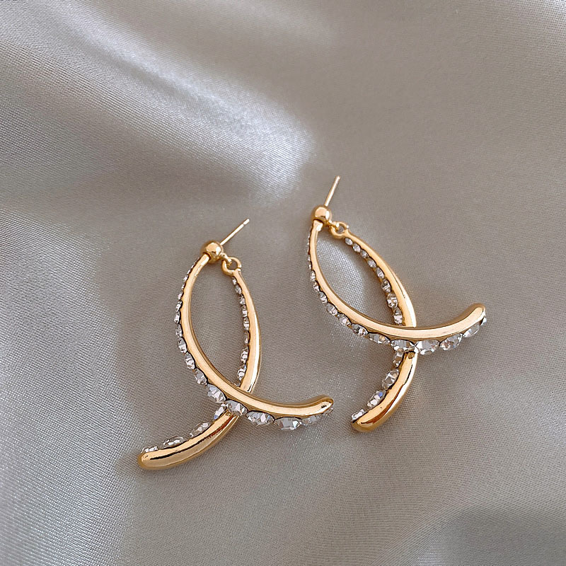 Enamel, Zinc Alloy Chain Material Sweet Flower Alloy Plating Inlay Artificial Diamond Women's Drop Earrings Ear Studs