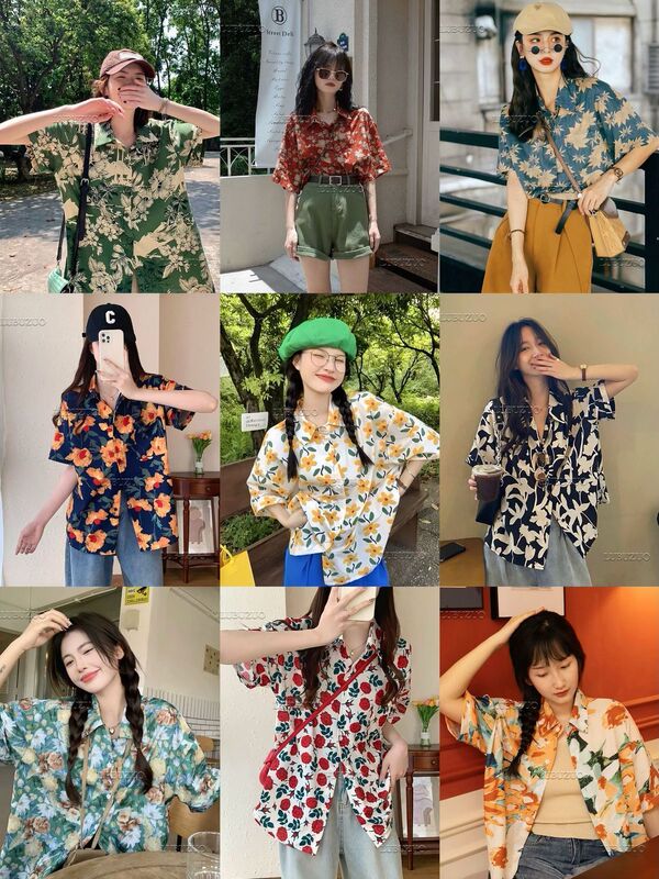 2026 New Hong Kong Style Short-Sleeved Floral Shirt, Summer New Oversized Thai Resort Style Full-Print Floral Shirt 2026 New Hong Kong Style Short-Sleeved Floral Shirt, Summer New Oversized Thai Resort Style Full-Print Floral Shirt