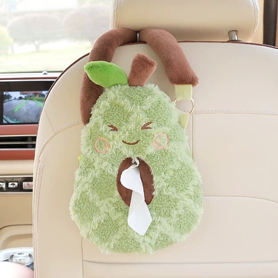 Car tissue box/set Bag Car Interior Decoration Supplies - avocado