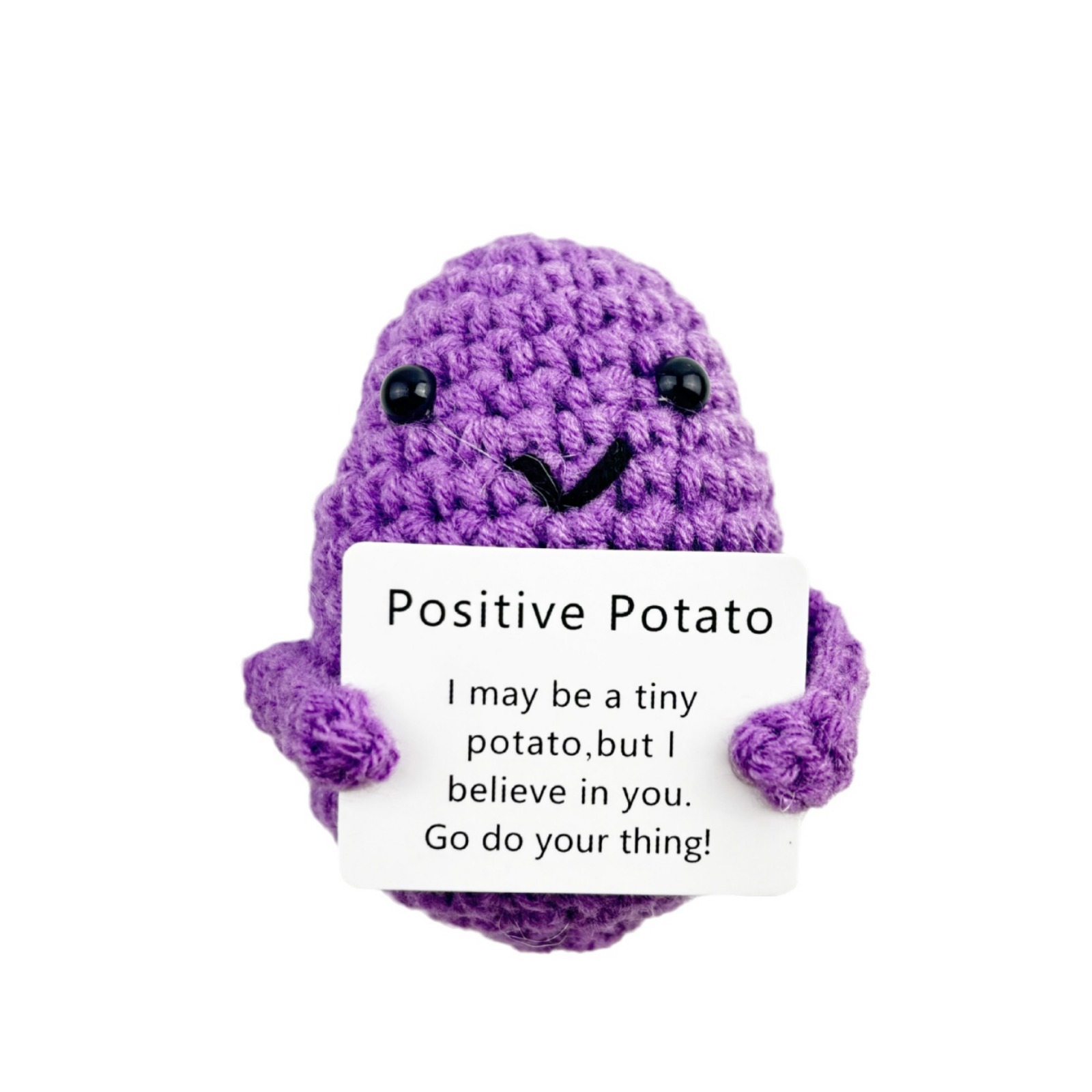 Transfronterizo al por mayor hecho a mano de punto de felpa de energía positiva de la patata emocional vegetal adornos de frutas de juguete pequeño regalo