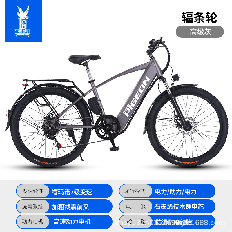 Flying Pigeon Bicicleta de montaña eléctrica Batería de litio de 400W Nuevo estándar nacional para adultos Bicicleta de batería para hombres y mujeres
