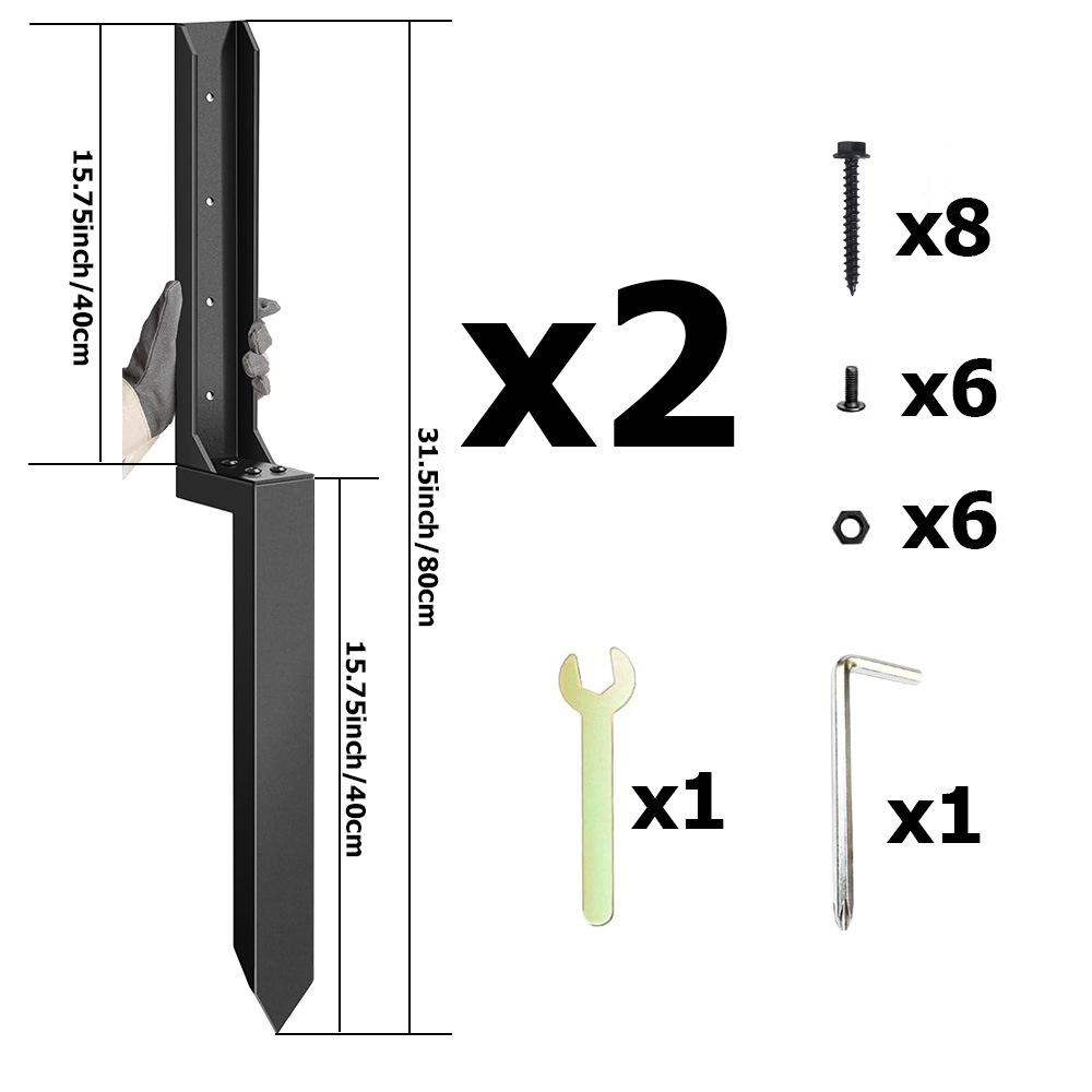 Kit de Anclaje de Reparación de Postes para Cercas y Jardín