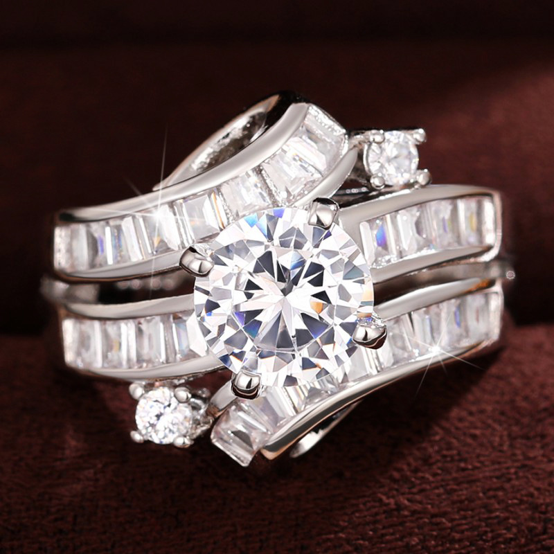 Anello squisito da donna design curvo personalizzato_voghion.com