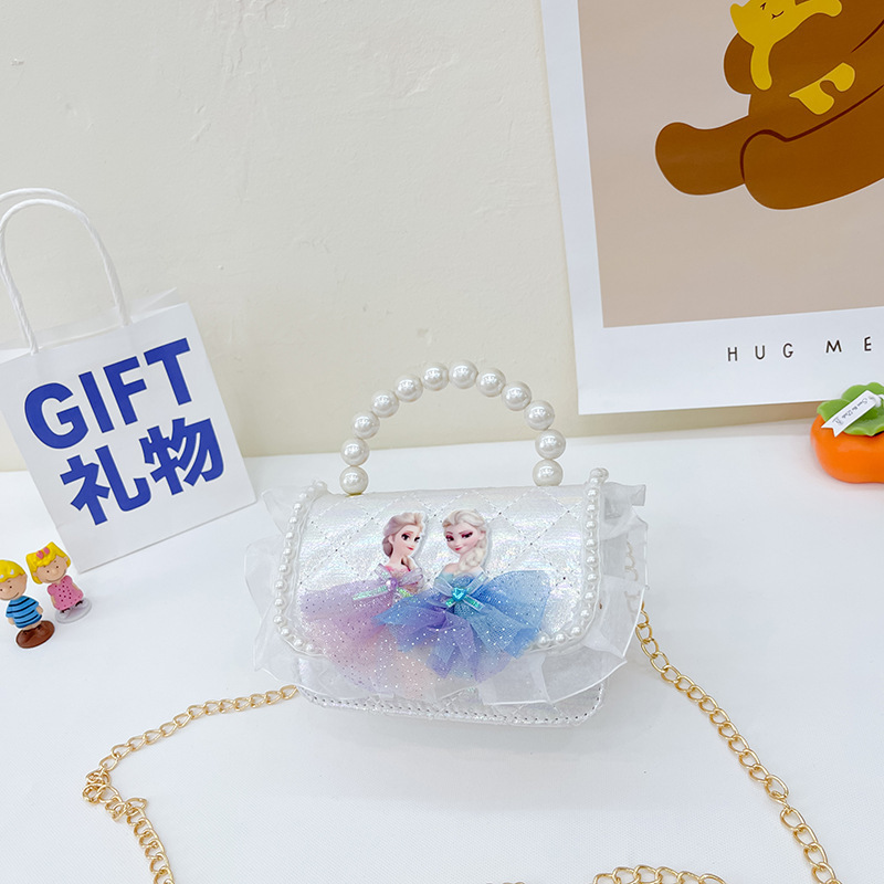 Bolsas de perlas coreanas para niños bolsas de moda para niñas bolsas de tendencia de cadenas de dibujos animados para niños bolsas pequeñas