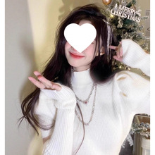 法式白色针织连衣裙子女装2025秋冬季新款多巴胺穿搭气质包臀短裙