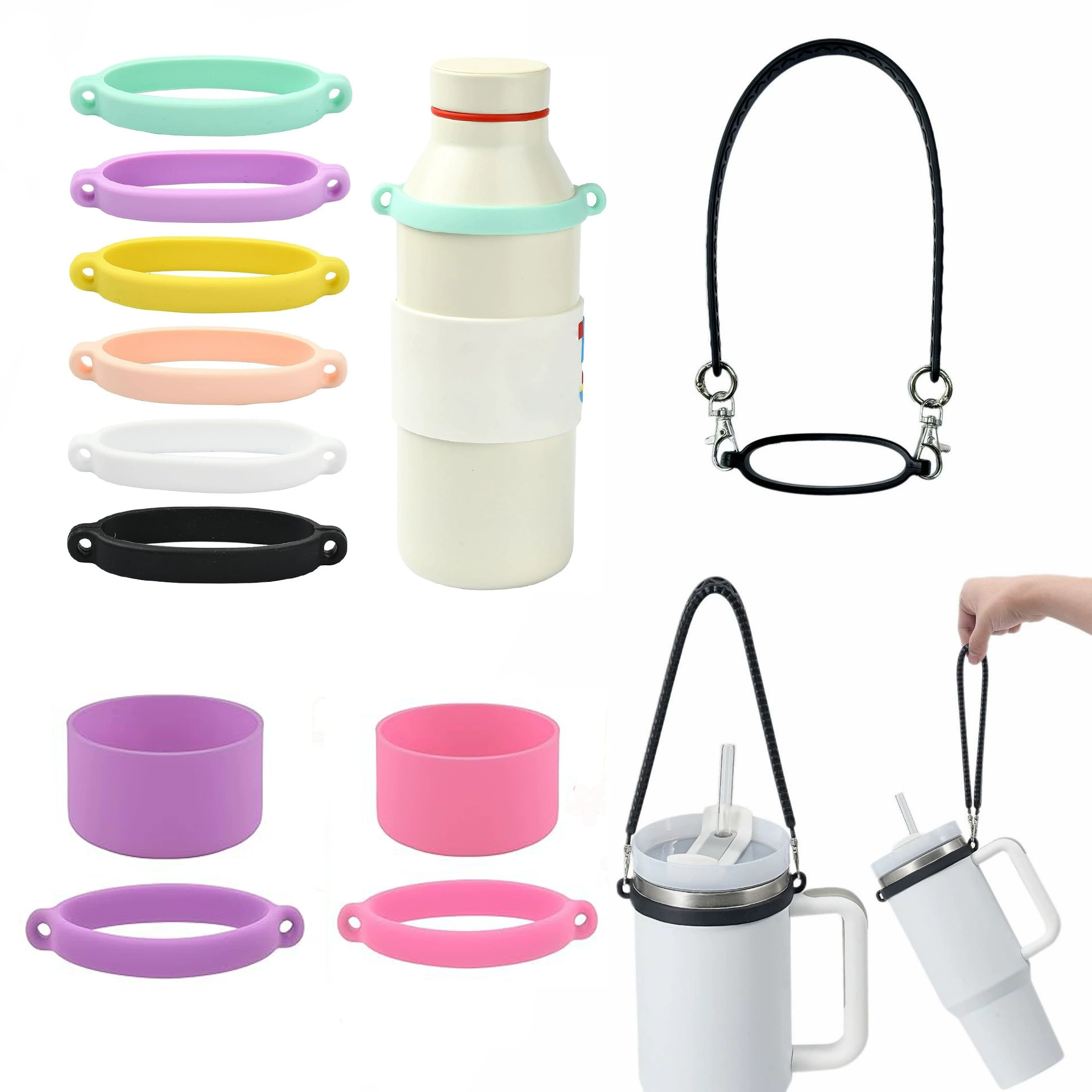 Силиконовый чехол для кружки Stanley, кольцо для переноски, портативное кольцо для кружки Stanley, силиконовый чехол для кружки (для использования за рубежом)