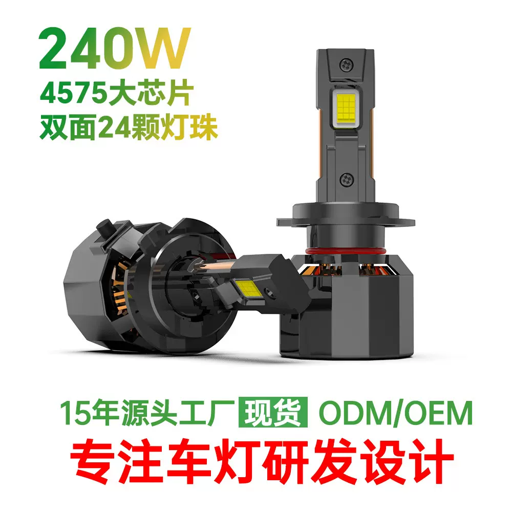 led汽车大灯高亮聚光大功率双铜管前大灯S11汽车LED车灯工厂激光