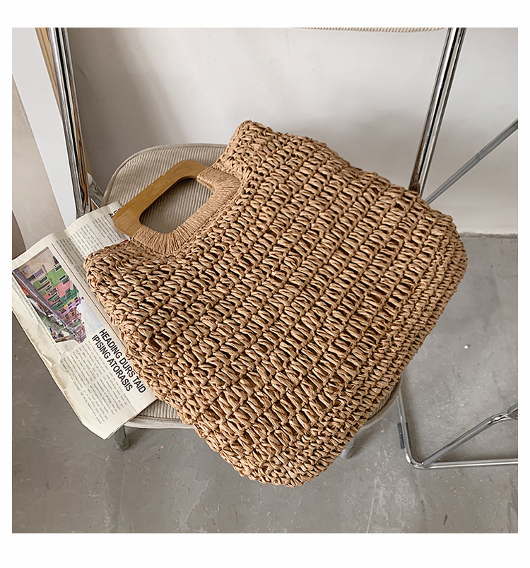 Large Straw Straw Bag Shoulder Bags display picture 17