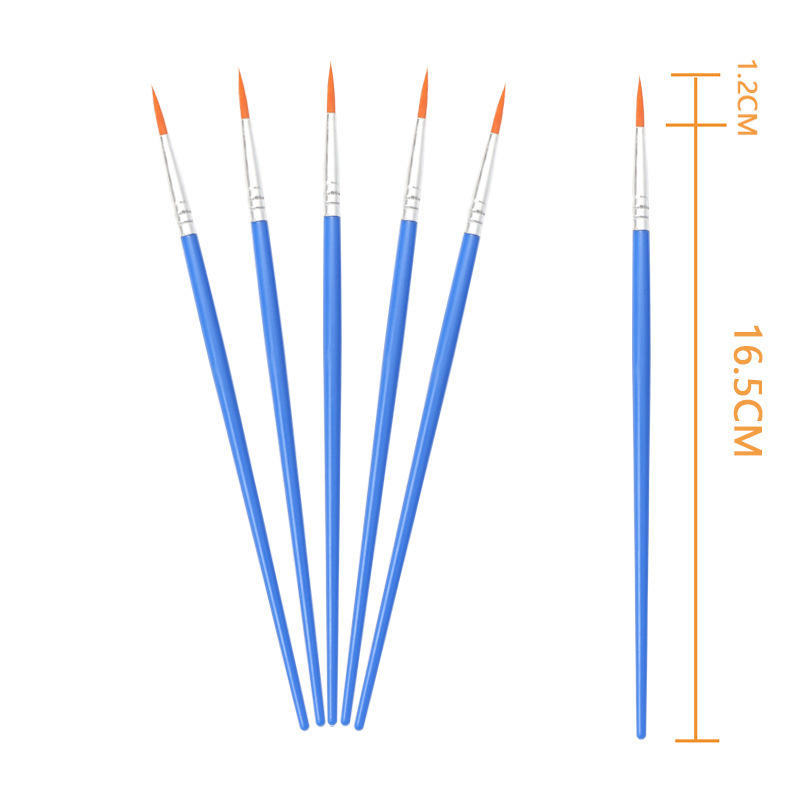 pincel de nylon azul pincel de yeso digital pincel de dibujo de muñeca pincel de pintura pincel de pintura pincel de galleta de arte