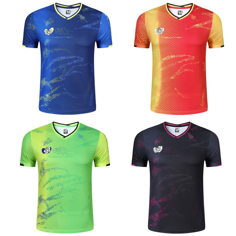 Новые топы для одежды для настольного тенниса для мужчин и женщин, быстросохнущая спортивная одежда, детская студенческая тренировочная одежда для настольного тенниса, групповая покупка 21095