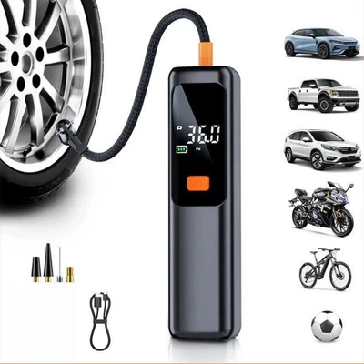 Cross-Border Car Air Pump with Automatic Inflation and Deflation, Wireless Electric Tire Pump for Cars, Portable Electric Vehicle Air Pump (Hava nasosu) - wireless-digital-display-air-pump-21500-mah