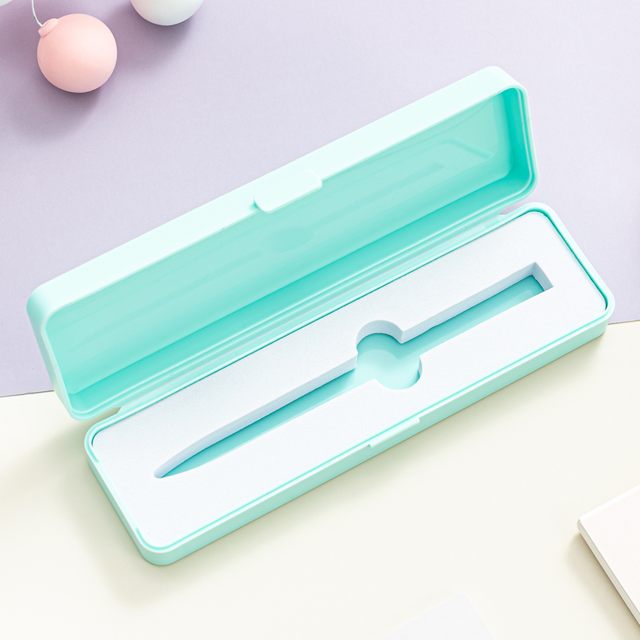 Coreano ins caja de lápiz de dibujos animados de color caramelo creativo macarón PP caja de papelería de plástico caja de regalo de bolígrafo de estudiantes