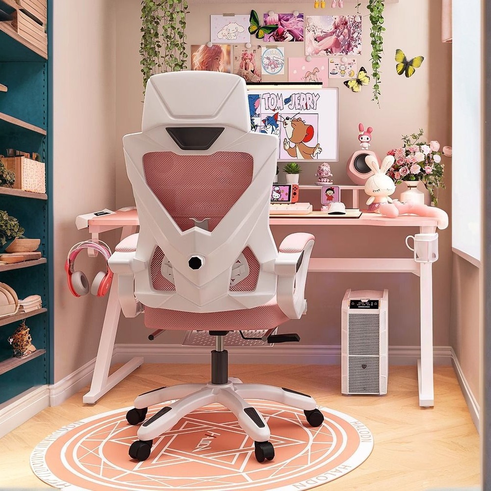Ergonomic chair, stylish and comfortable, suitable for long periods of sitting, with a reclining backrest, ideal for office, home, or dorm use, and can be rotated for use as an office or gaming chair