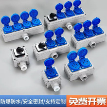 防爆开关插座220V五孔明装暗装通用10A/16A多孔86型工业防水插座