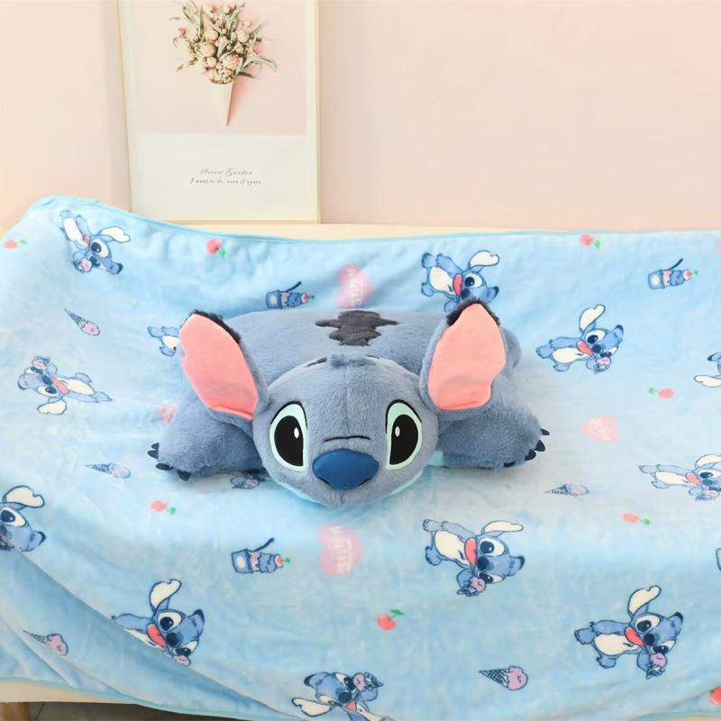 스티치 인형 담요 베개