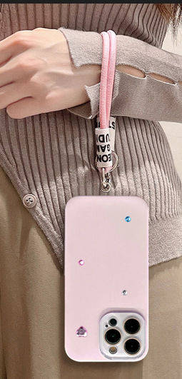 Cuerda de mano Diy película de lente de diamante rosa silicona líquida hy