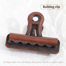 现货批发复古牛头夹办公票据夹文件铁夹子金属牛头犬夹子创意书夹