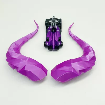 Motosiklet dəbilqələri: gadget for motorcycles and electric - silk-purple-helmet-devil-hornsheight-11cm-comes-with-3m-adhesive
